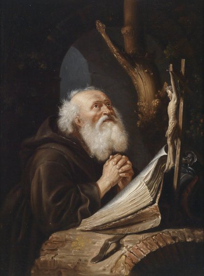 A Praying Hermit by Peeter Gijsels